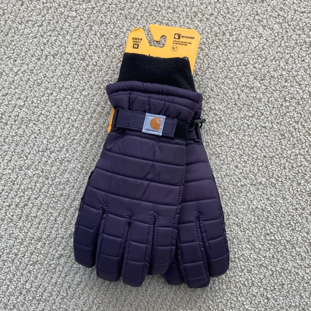 NEW Carhartt Waterproof Insulated Quilted Knit Cuff Glove Women’s Medium NWT